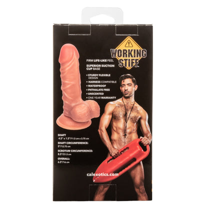 CalExotics Working Stiff The Lifeguard - Waterproof Tan Toy with Suction Cup Base