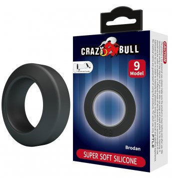 Brodan Super Soft Silicone Cockring - Waterproof - Black