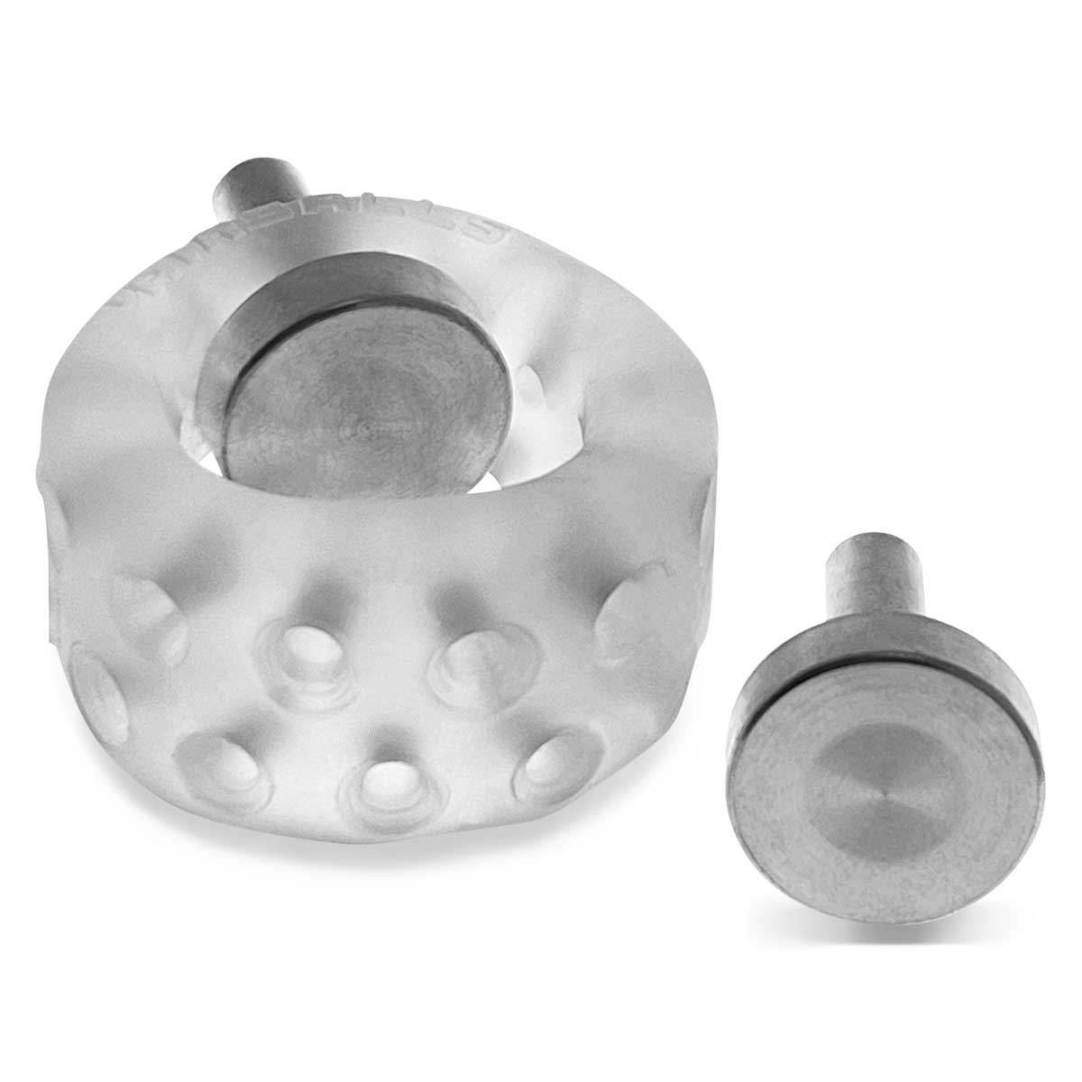 Oxballs AirBalls Electro Ballstretcher with Two 4mm Electro Contacts - Clear Ice