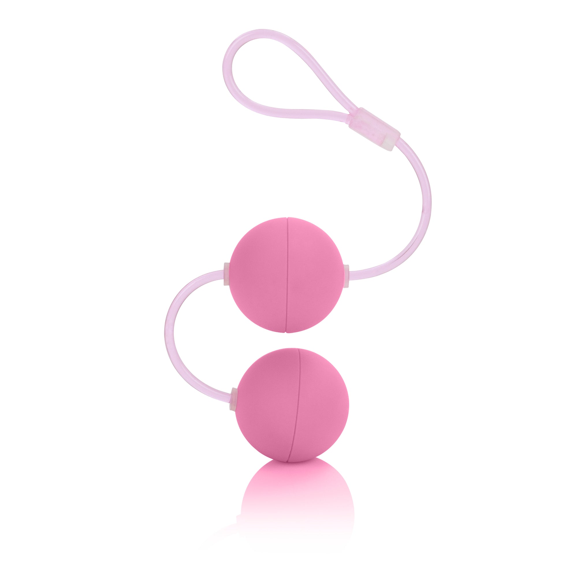 CalExotics First Time Love Balls Duo Lovers – Pink – Velvety Soft with Sturdy Retrieval Cord