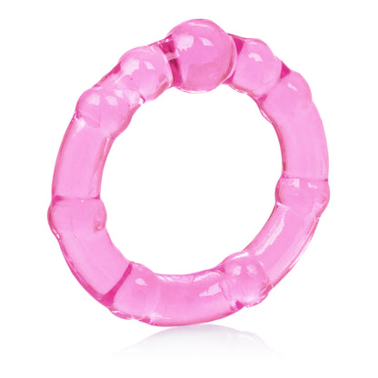 CalExotics Island Rings - Pink Beaded Rings Set with Waterproof Feature
