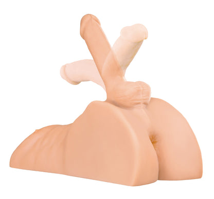 Pipedream Perfect Ride Mega Masturbator with Bendable Cock - Beige
