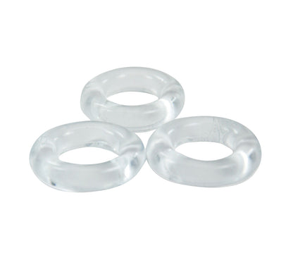 Cloud 9 Novelties Super Stretch Beaded Stay Hard Ring Combo - Clear