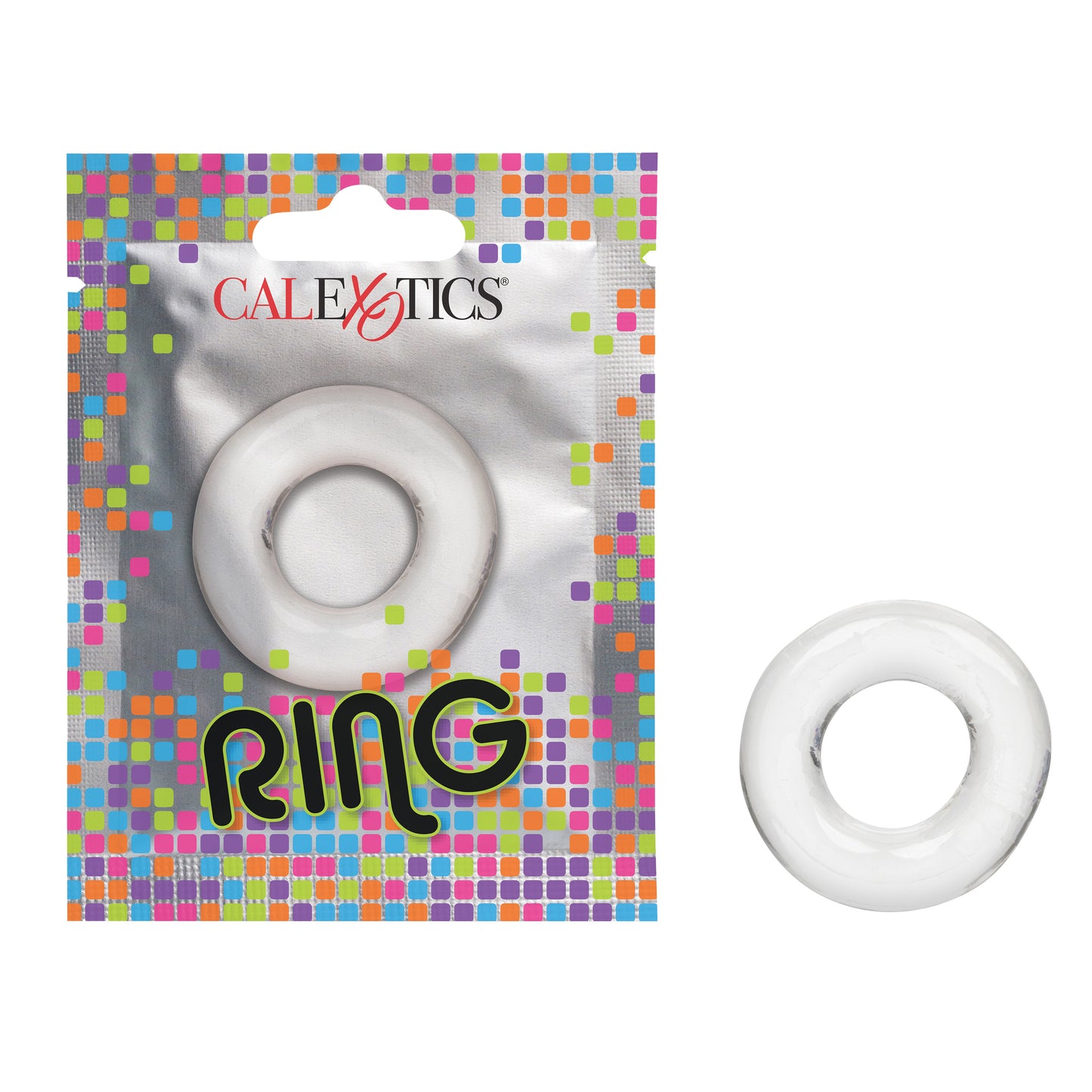 CalExotics Foil Pack Ring – Clear – Stretchy Comfort Ring for Enhanced Performance