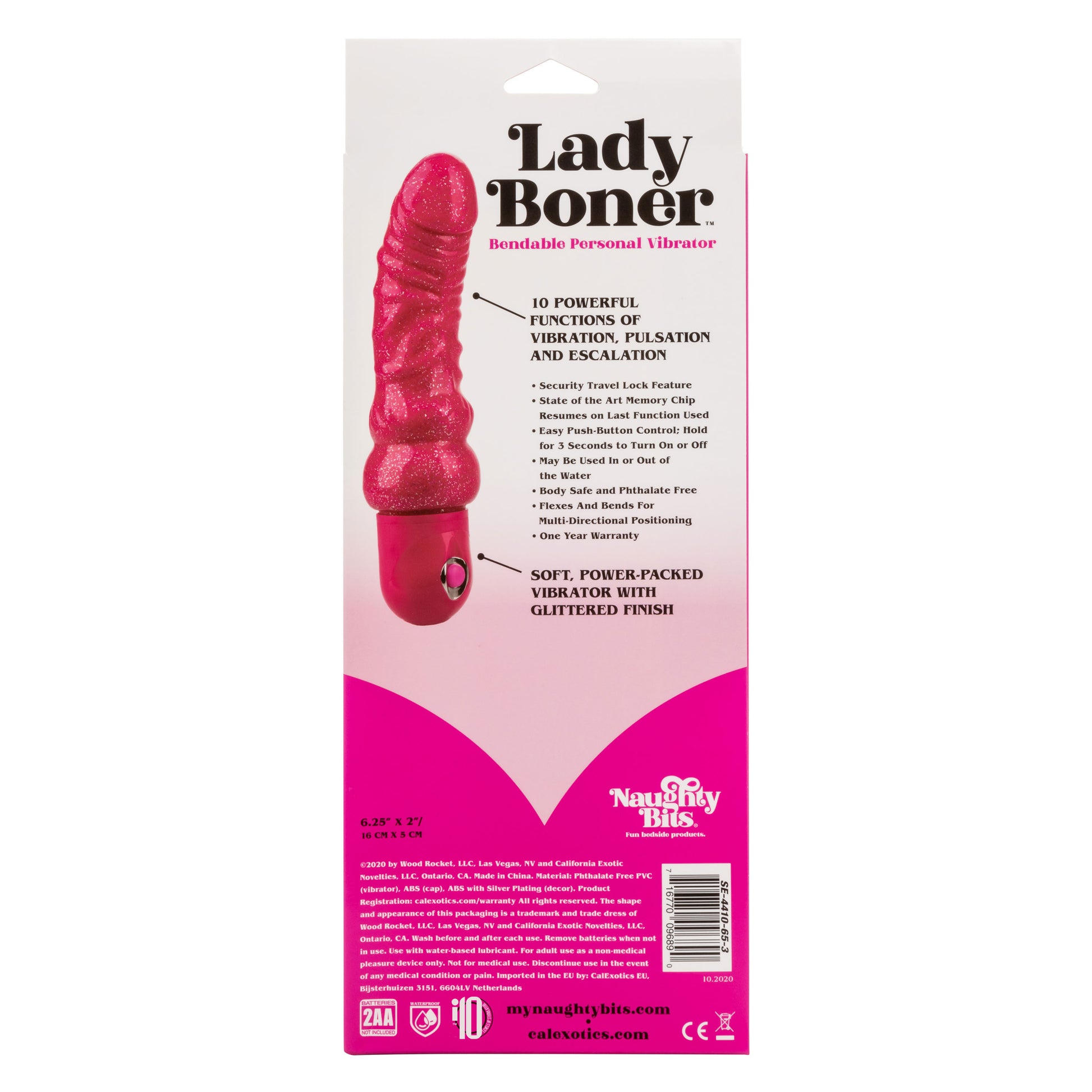 CalExotics Naughty Bits Lady Boner Bendable Personal Vibrator – Pink