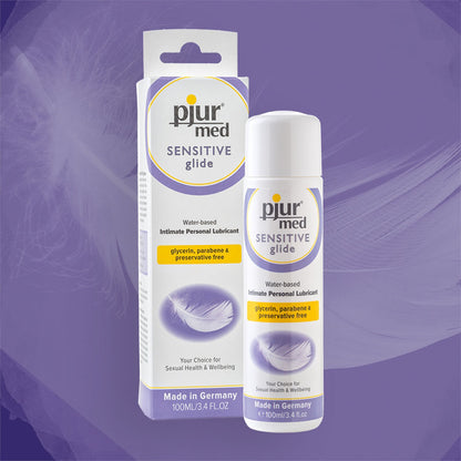 Pjur Med Sensitive Glide Personal Lubricant - Water-Based - 3.4 Fl Oz