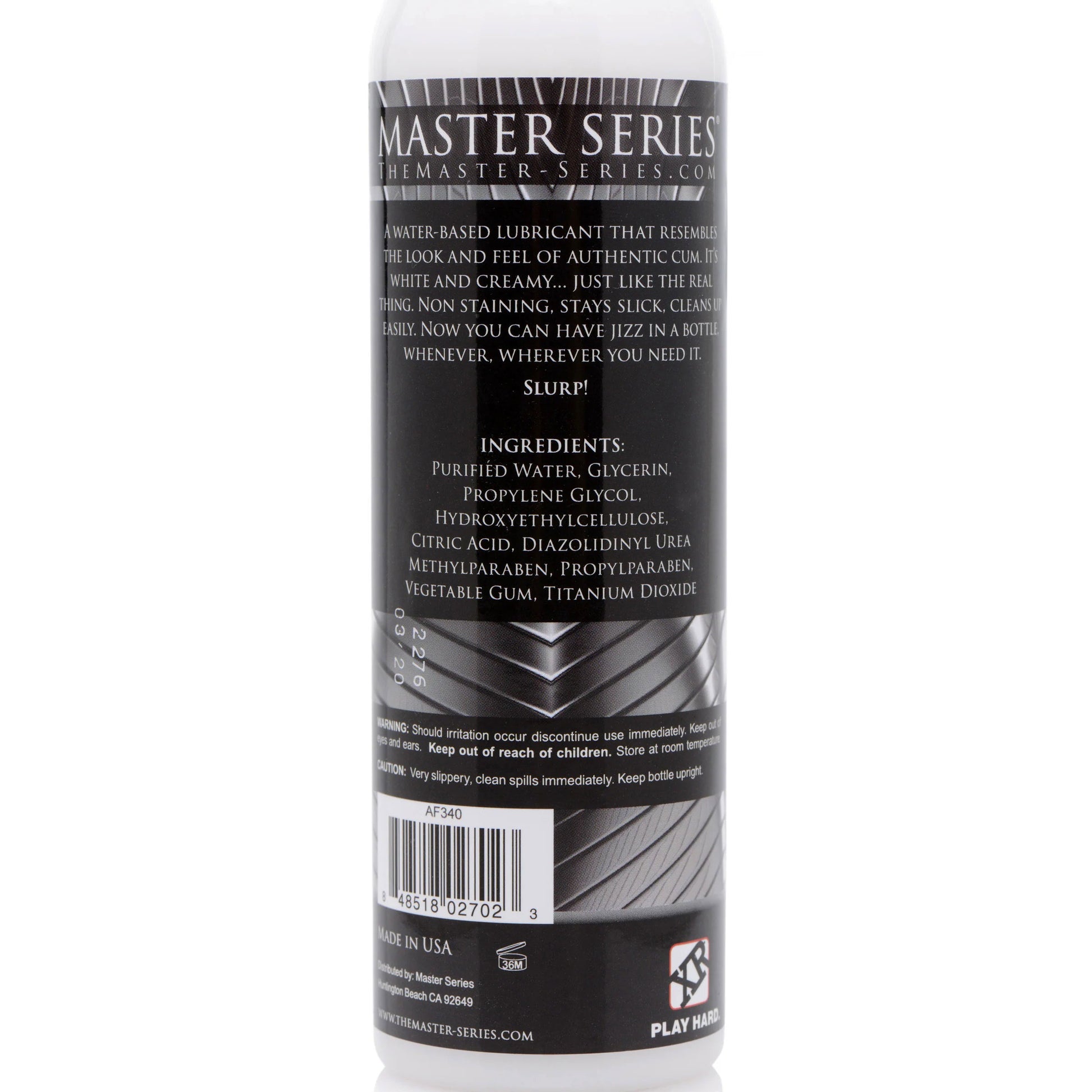 Jizz Unscented Water-Based Lubricant 8 Oz – Non-Staining, Creamy Texture
