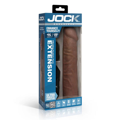 Curve Toys Jock Vibrating Penis Extension Sleeve with Remote - Dark