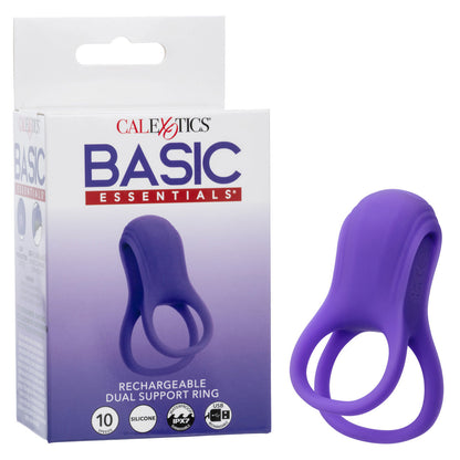 CalExotics Basic Essentials Rechargeable Dual Support Ring – Purple