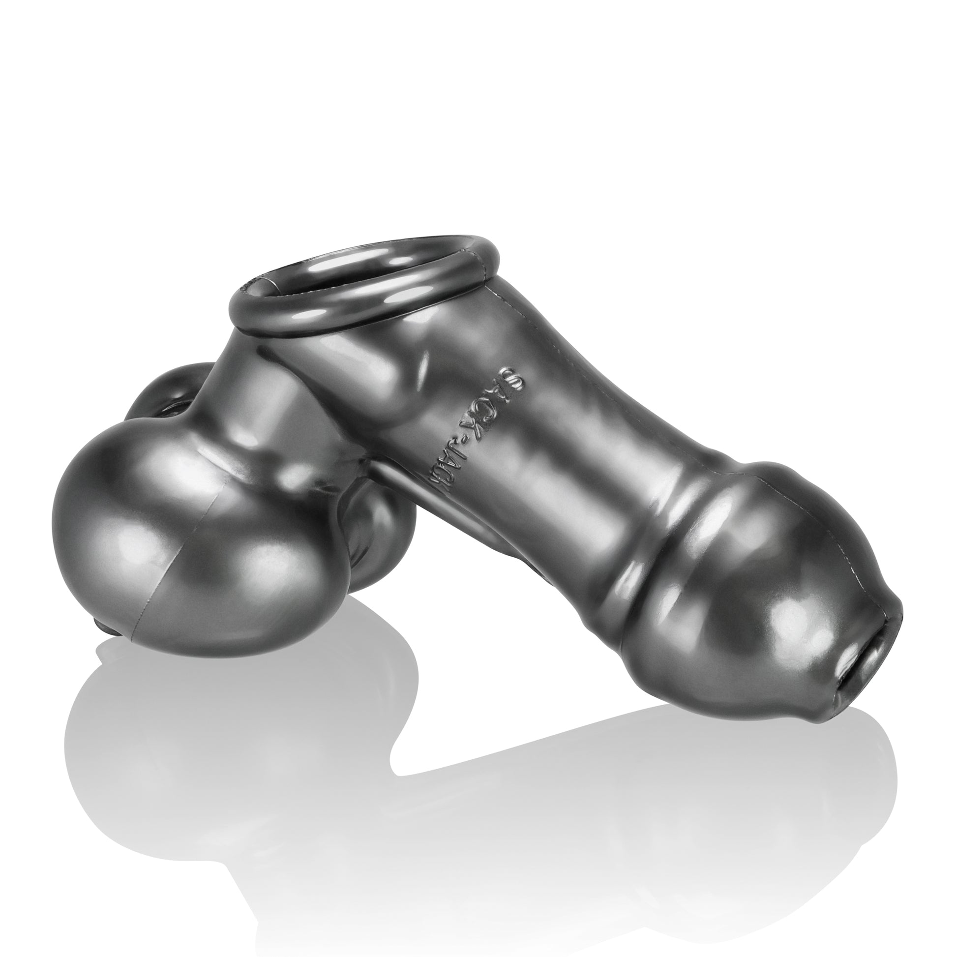 Oxballs Sack Jack Wearable Jo Sheath - Silver - Dual Ballsling and Jerk Off Toy