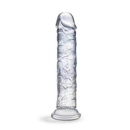Blush Gala Sparkling Clear Vibrator with Suction Cup Base – Clear