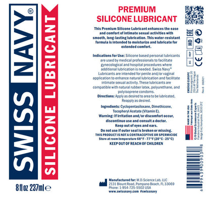 Swiss Navy Silicone Lubricant 1 Gallon – Personal Lubricant for Enhanced Comfort