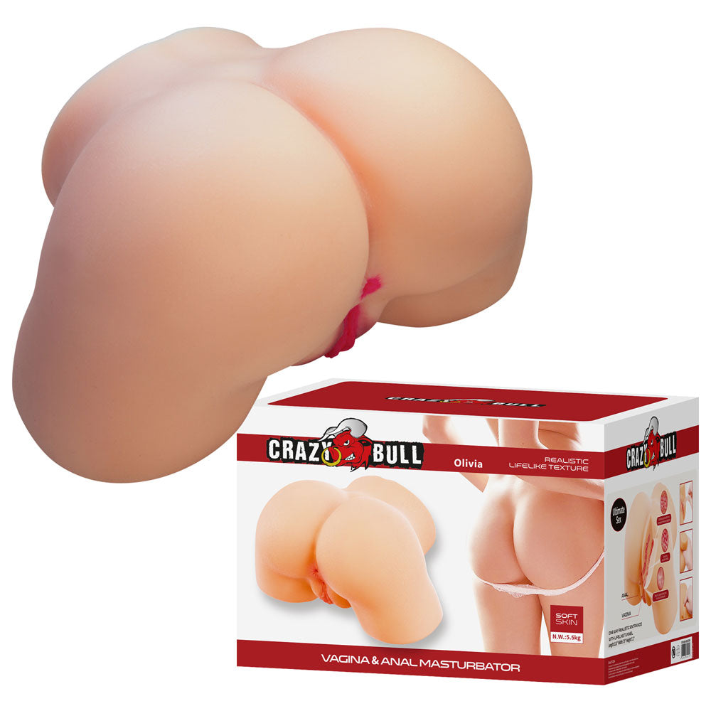 Pretty Love Olivia Vagina and Anal Masturbator - Realistic Texture - White