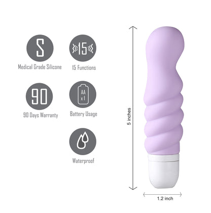Maia Novelties Chloe Silicone Twissty Mini Vibe - Purple - 15 Vibration Functions