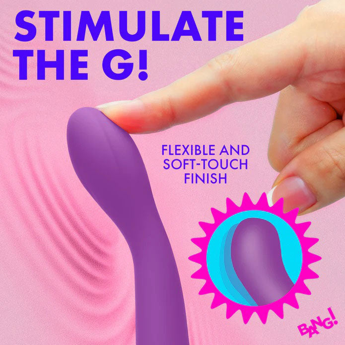 G-Spot Flexible Silicone Vibrator - Purple - Multi-Function, Rechargeable