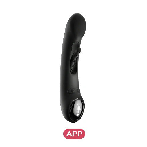 Honey Play Box Tempo App-Controlled Tapping G-Spot Vibrator - Black