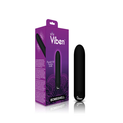 Viben Bombshell Flexible Bullet - Black - 20 Function Waterproof Vibrator