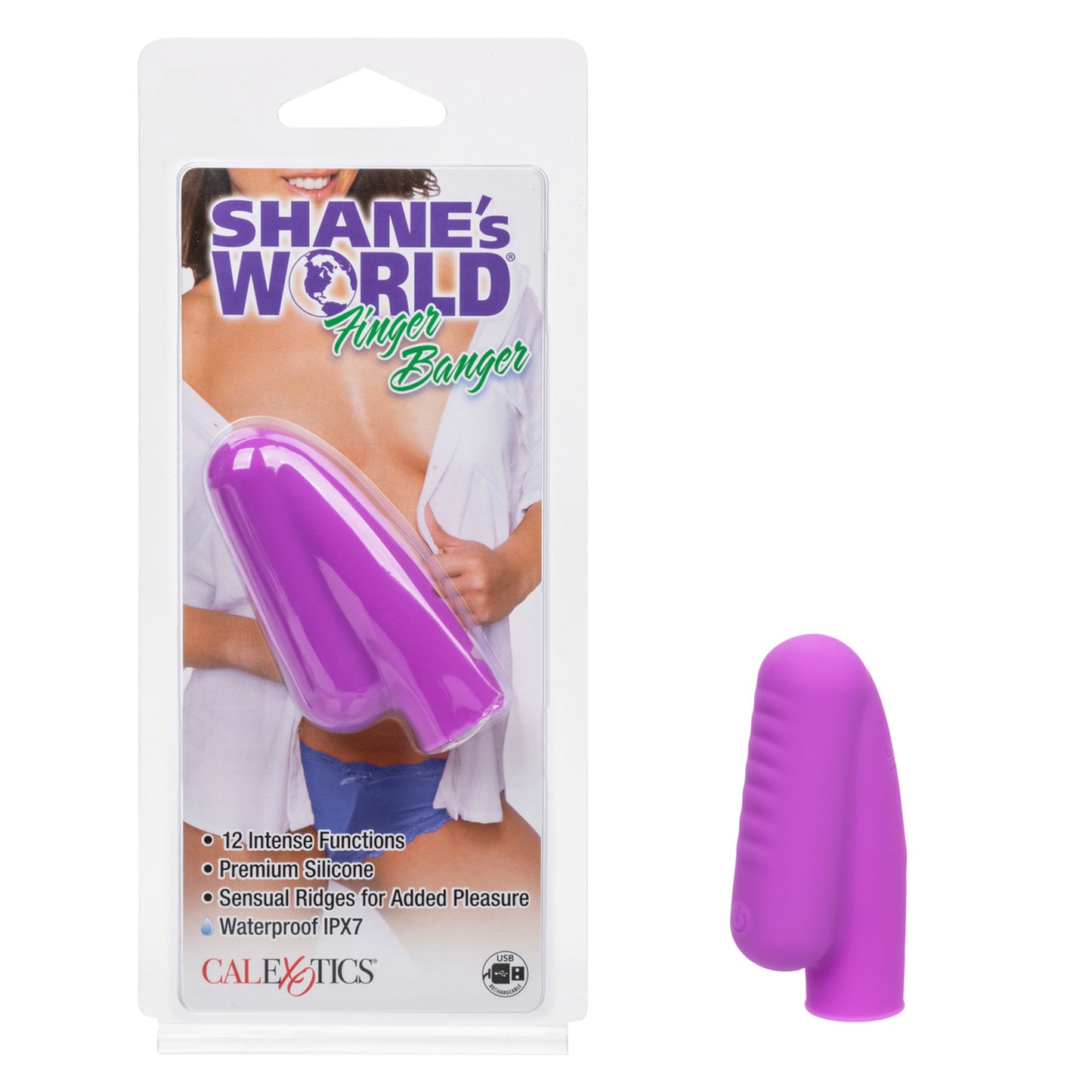 CalExotics Shane's World Finger Banger Rechargeable Vibrator - Purple
