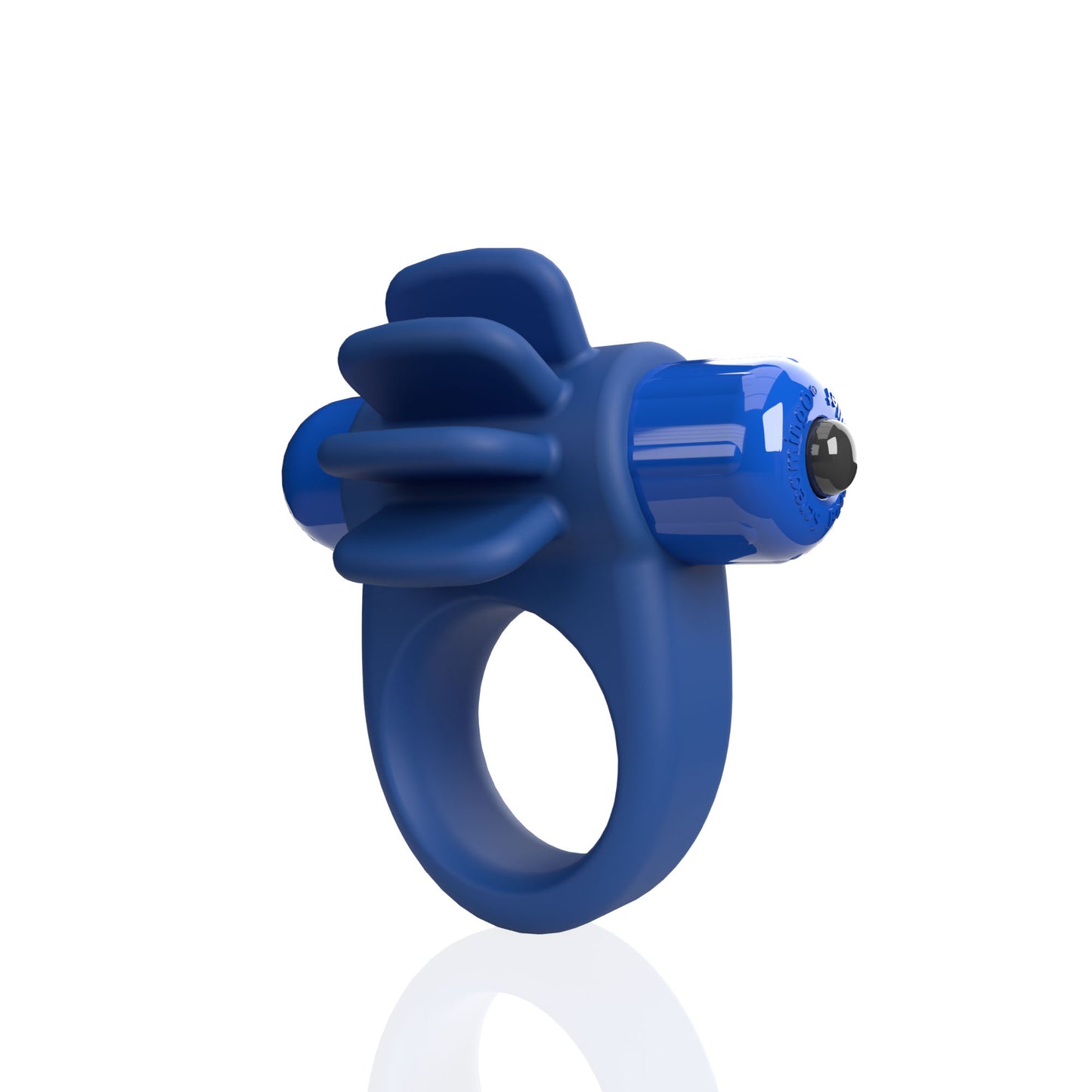 4B Skooch Vibrating Cock Ring with Flexible Fins - Blue
