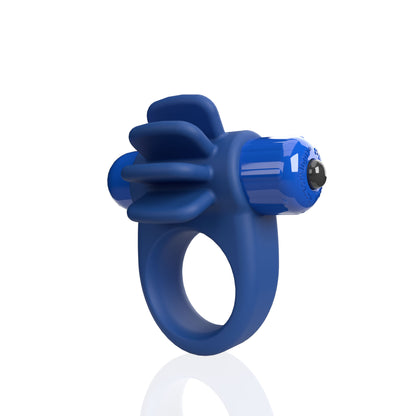 4B Skooch Vibrating Cock Ring with Flexible Fins - Blue