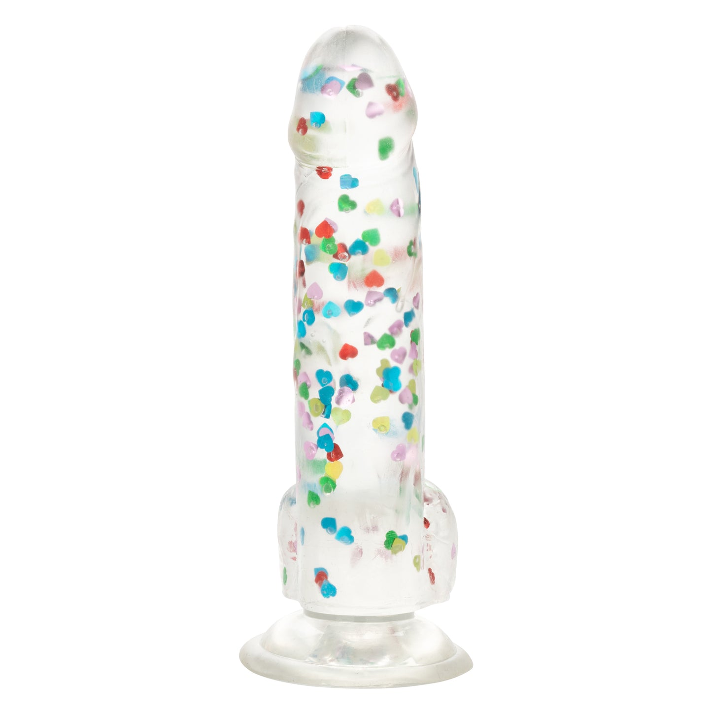 CalExotics Naughty Bits I Love Dick Heart-Filled Dong – 6" Pink