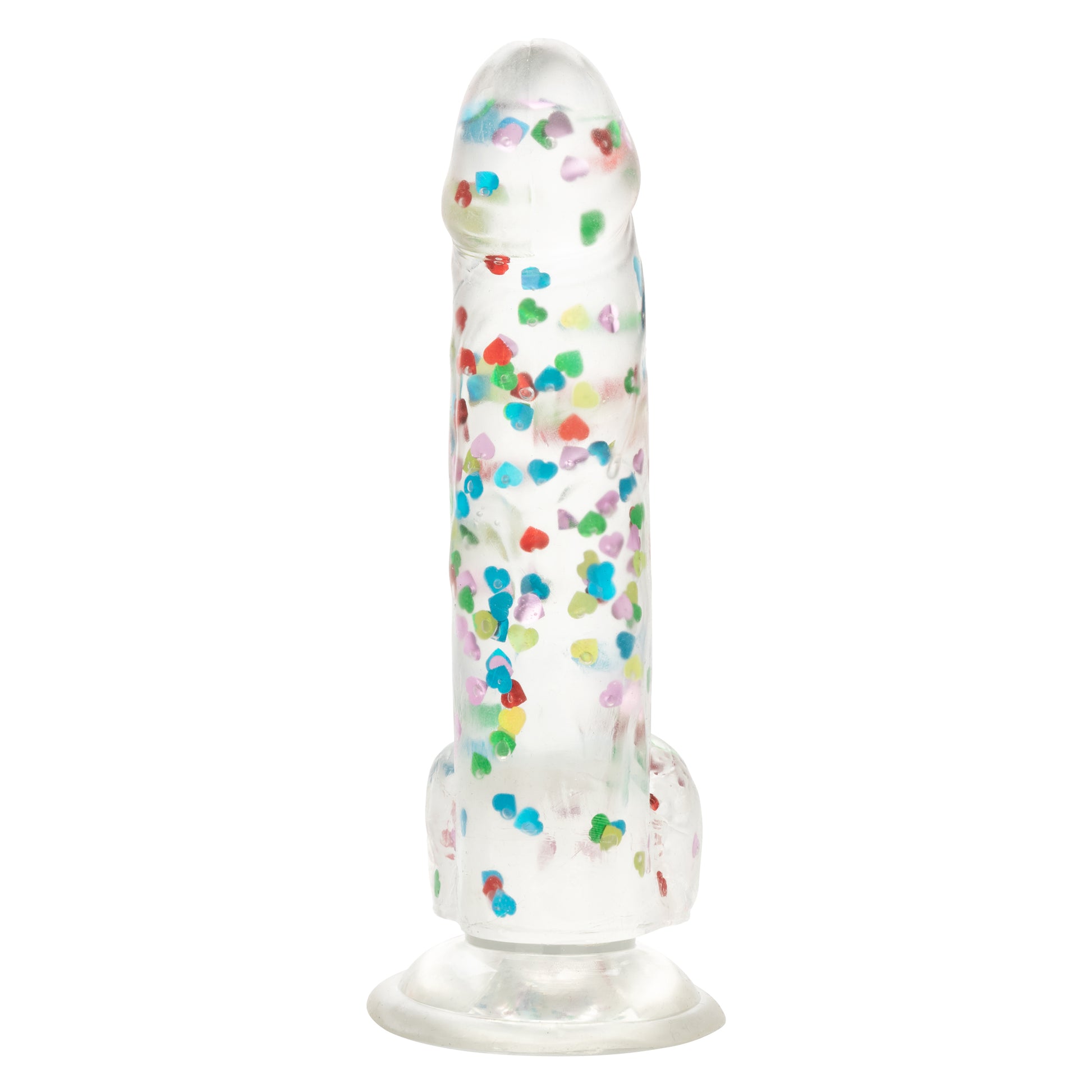 CalExotics Naughty Bits I Love Dick Heart-Filled Dong – 6" Pink