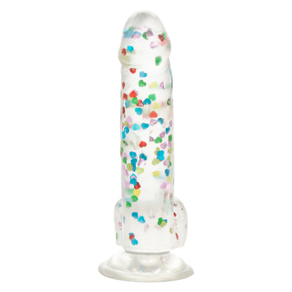 CalExotics Naughty Bits I Love Dick Heart-Filled Dong – 6" Pink