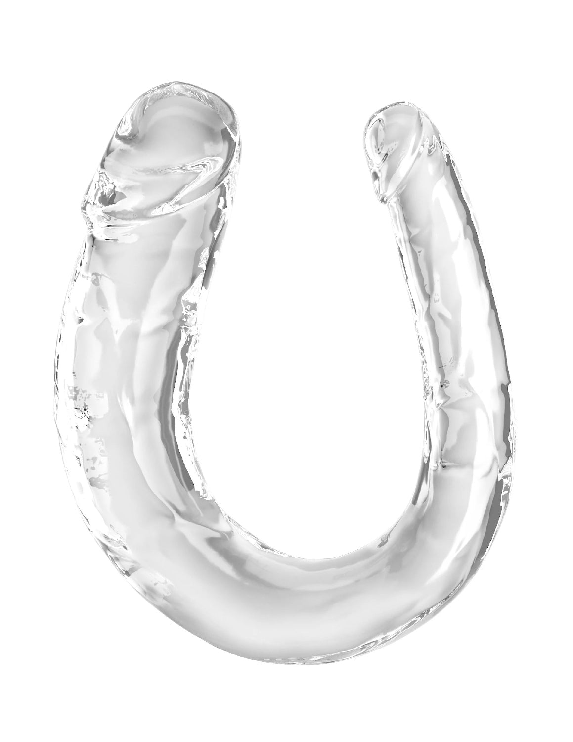 Pipedream King Cock Clear Double Trouble Dildo - Medium, Flexible, Waterproof