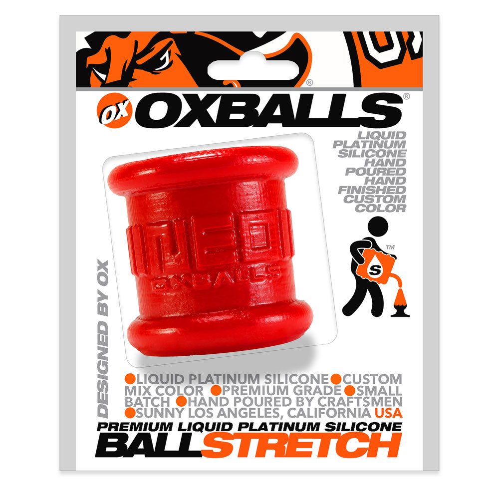 Oxballs Neo 2 Inch Tall Ball Stretcher - Red Silicone