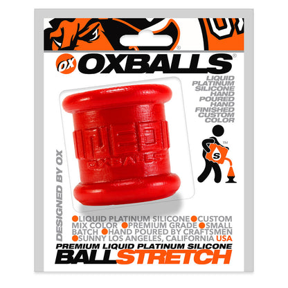 Oxballs Neo 2 Inch Tall Ball Stretcher - Red Silicone