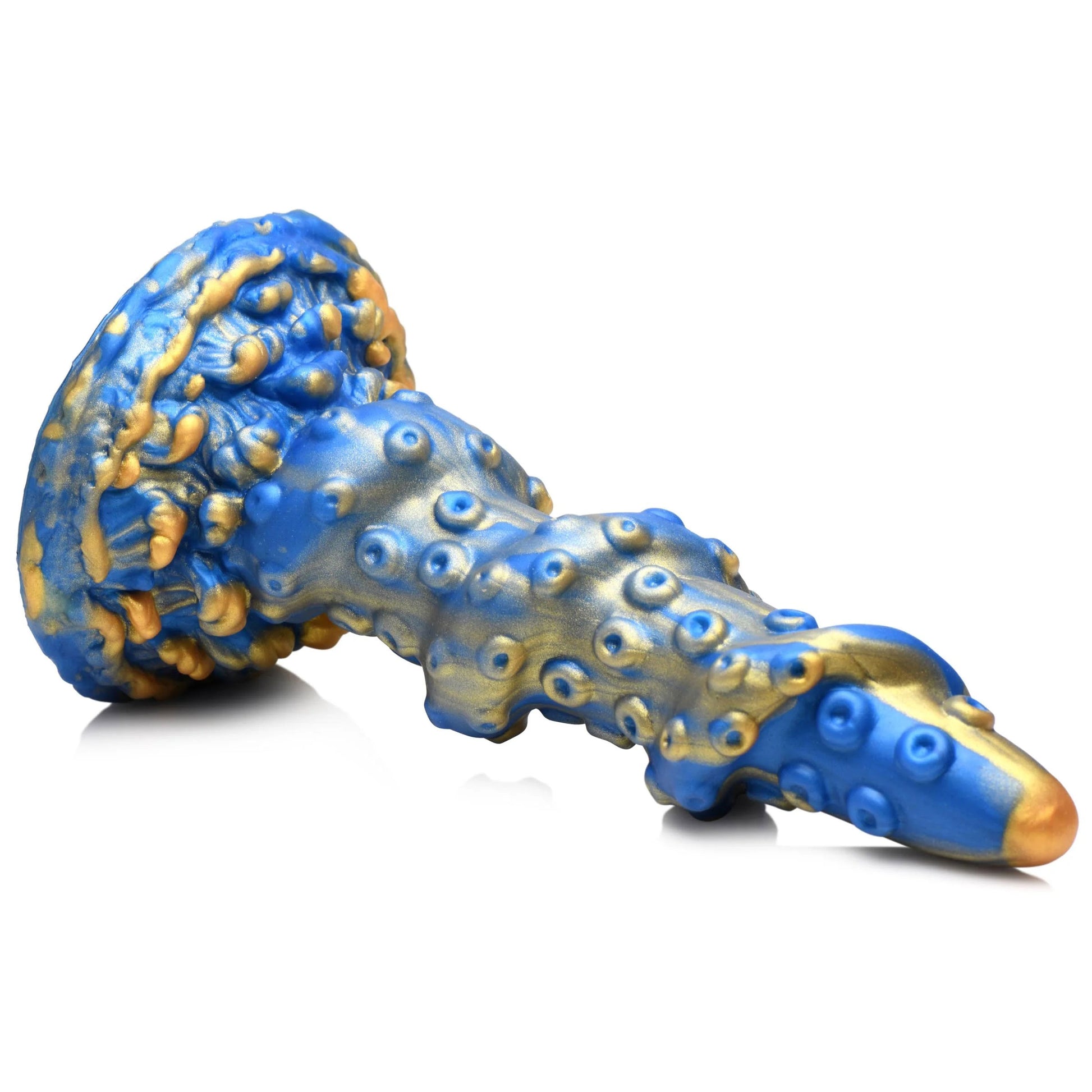 Lord Kraken Tentacled Silicone Dildo - Blue - Suction Cup Base - Body-Safe