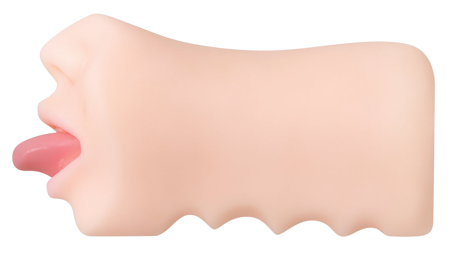 Evolved Novelties Real Mouth Stroker with Realistic Tongue – Beige