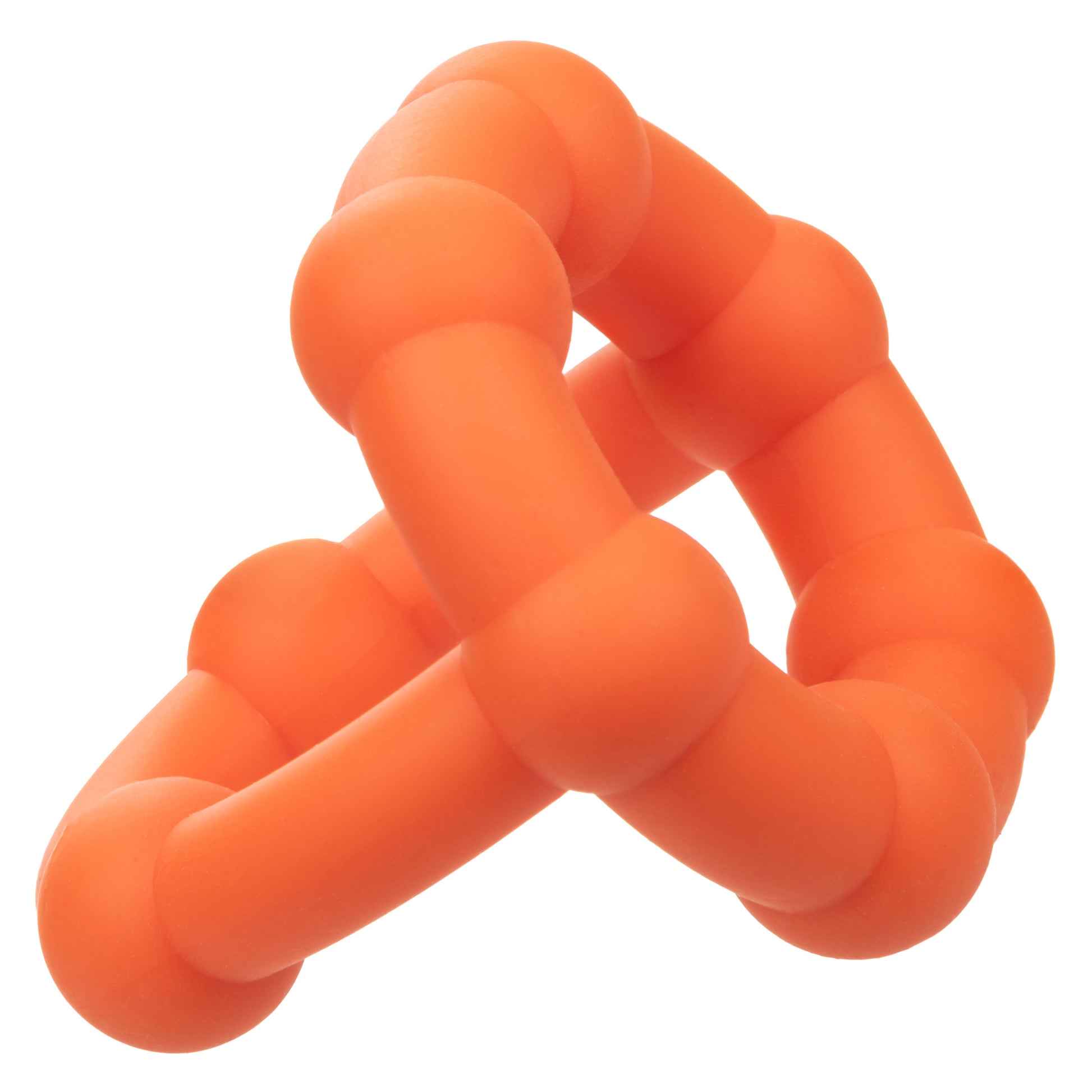 CalExotics Alpha Liquid Silicone All Star Ring – Orange Cock Ring with Scrotum Support