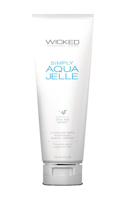 Wicked Simply Aqua Jelle Fragrance-Free Lubricant - 4 Fl. Oz. - Water-Based