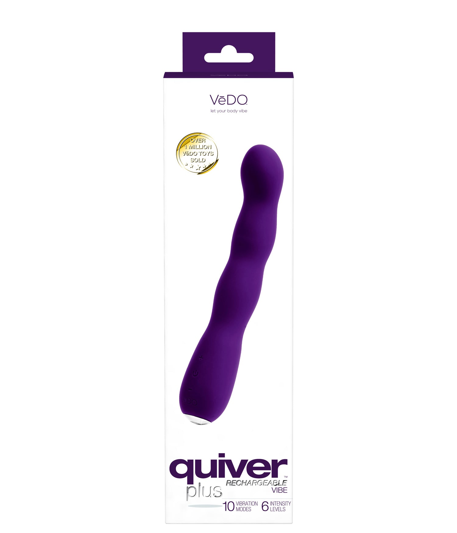 VeDO Quiver Plus Rechargeable Vibe - Purple - G-Spot Targeting