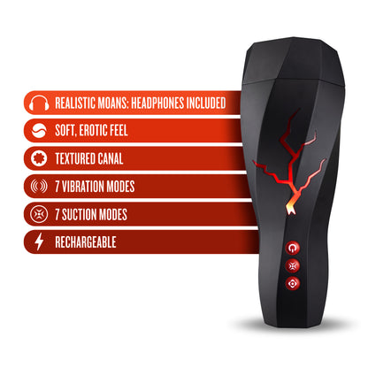 Blush M for Men Storm Masturbator Cup with 7 Vibration Functions - White
