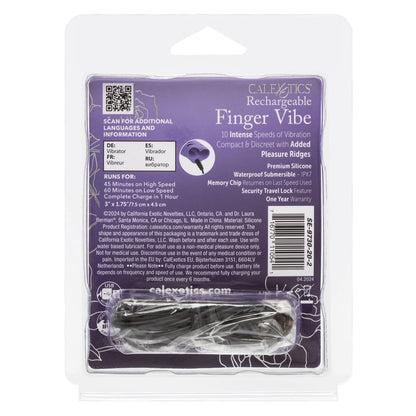 Dr. Laura Berman Rechargeable Finger Vibe - Dual Finger Vibrator - Purple