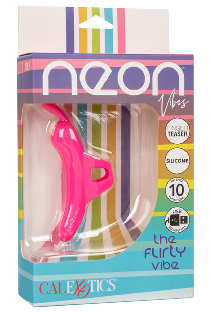 CalExotics The Flirty Vibe Finger Vibrator with 10 Functions – Pink