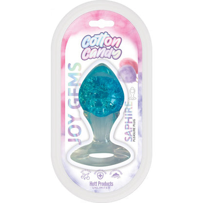 Cotton Candy Joy Gems Saphire Butt Plug – Blue – Body-Safe Silicone