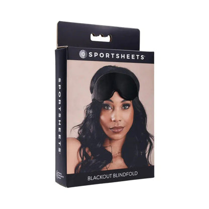 Sportsheets Blackout Blindfold - Adjustable Memory Foam Eye Mask - Black