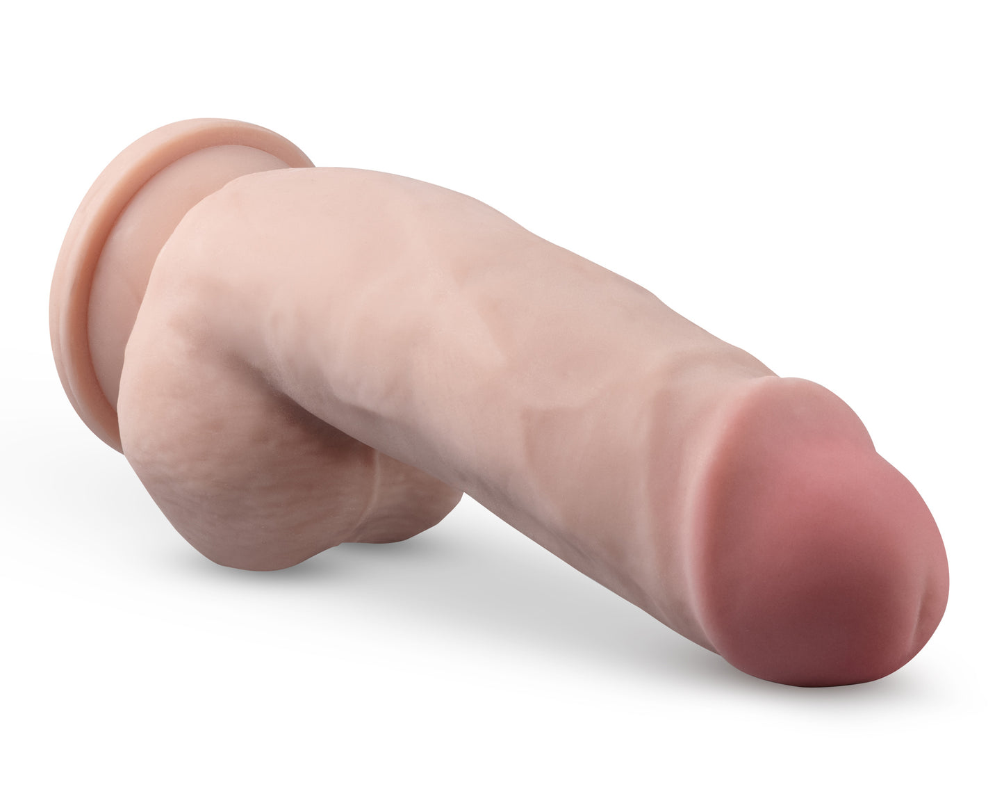 Dr. Skin Plus 7 Inch Girthy Posable Dildo with Balls - Vanilla