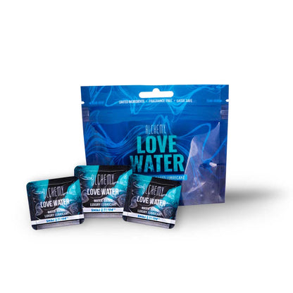 Alchemy Love Water Snap Slide Display – Water-Based Lubricant – 12 Packs 16 Ct