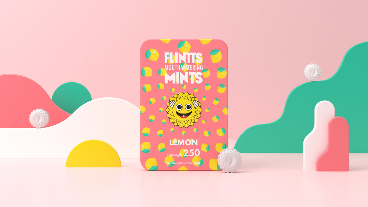 Flintts Mouth Watering Mints - Lemon Flavor - 250 Count