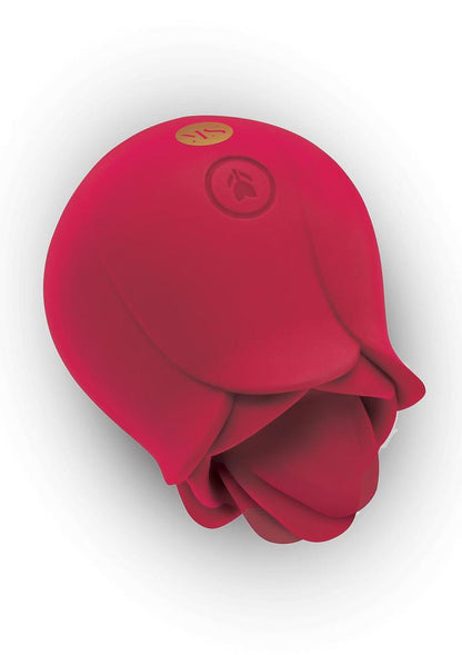 Secret Kisses Rosegasm Rose Blossom Licker – Red – Compact Tongue Vibrator with 10 Modes