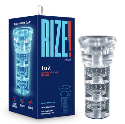 Rize Luz Glow in the Dark Self-Lubricating Stroker – Clear