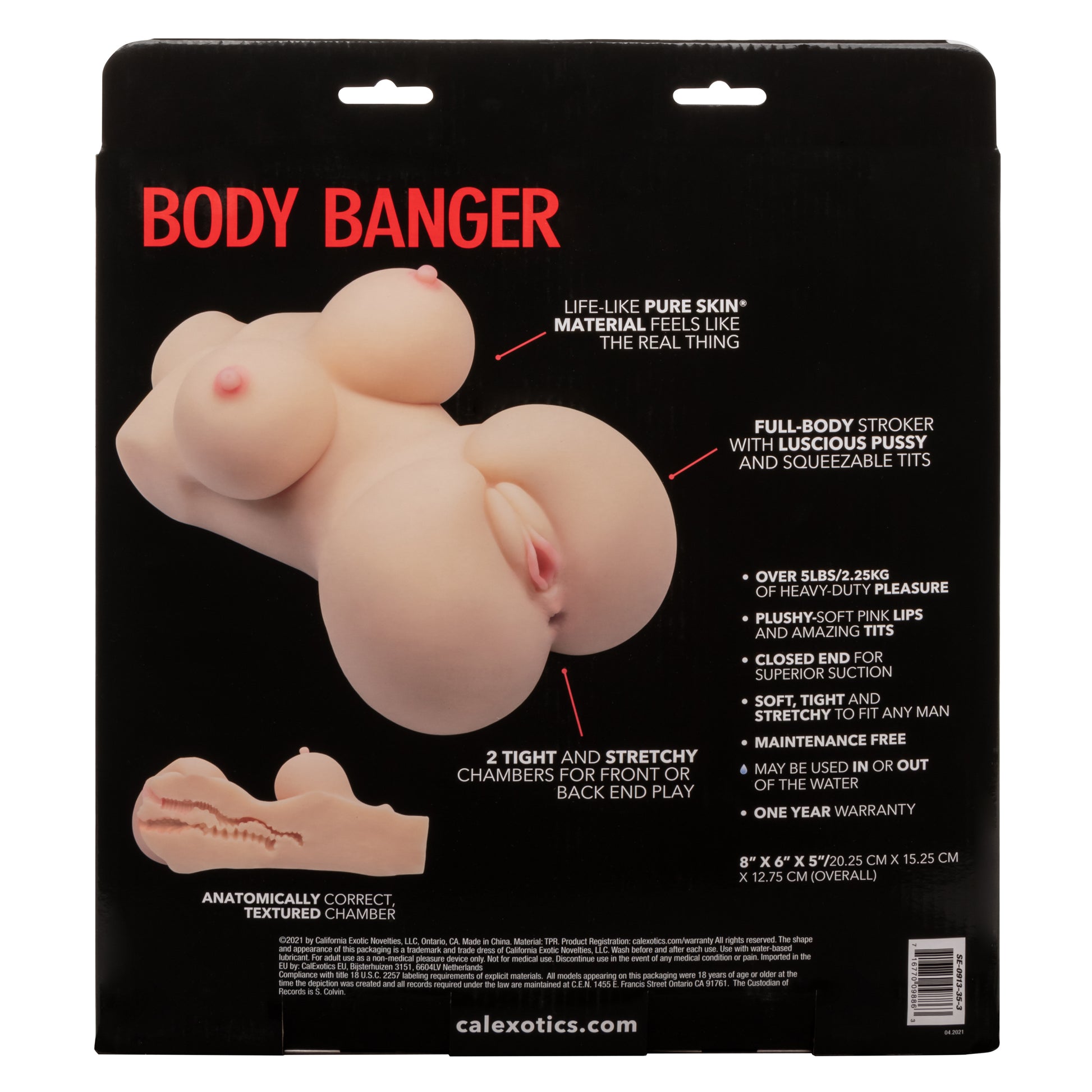 CalExotics Stroke It Body Banger Full Body Stroker – Ivory