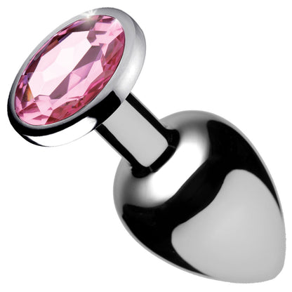 XR Brands Pink Gem Anal Plug – Medium – Tapered Shape with Jewel