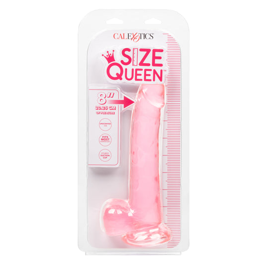 CalExotics Size Queen 8-Inch Dong - Realistic Pink Pleasure Toy