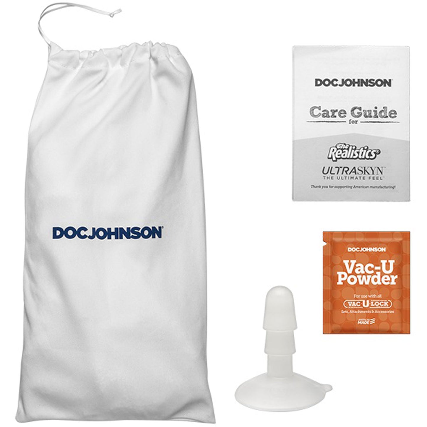 Doc Johnson Signature Cocks Flesh Mechanic 7.5" Cock with Removable Vac-U-Lock Suction Cup - Vanilla