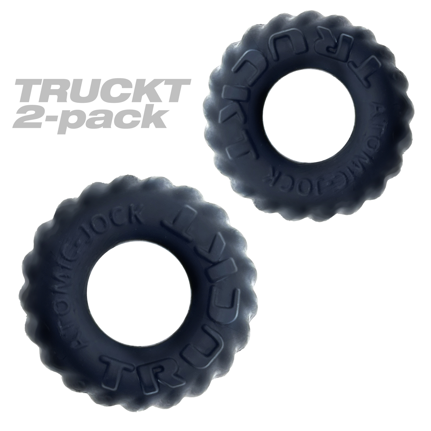 Oxballs TRUCKT 2 Piece Cockring Set - Night Black - Versatile Wear
